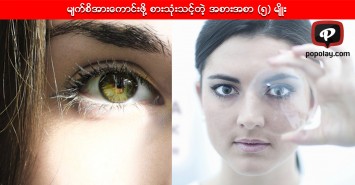 မျက်စိအားကောင်းဖို့ စားသုံးသင့်တဲ့ အစားအစာ(၅) မျိုး